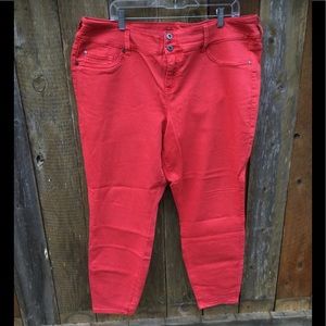 Torrid Denim Coral Skinny Jeans Plus Size 22R